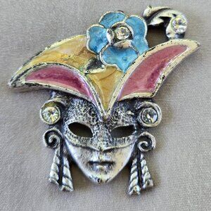 Mardi Gras Enameled Mask Magnet
